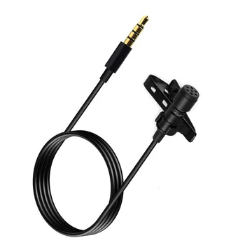 

KM-A1 Lavalier Clip Microphone Audio Mic with 2m Extension Cable for Phone Support Dropshipping