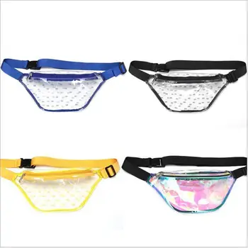 

Women Clear Waist Pack Belt Bum Bag Waterprof Fanny Pack Travel Casual PVC Jelly Bags /BY