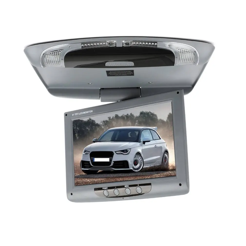 New 9 inch 800*480 Screen Car Roof Mount LCD Color Monitor Flip Down