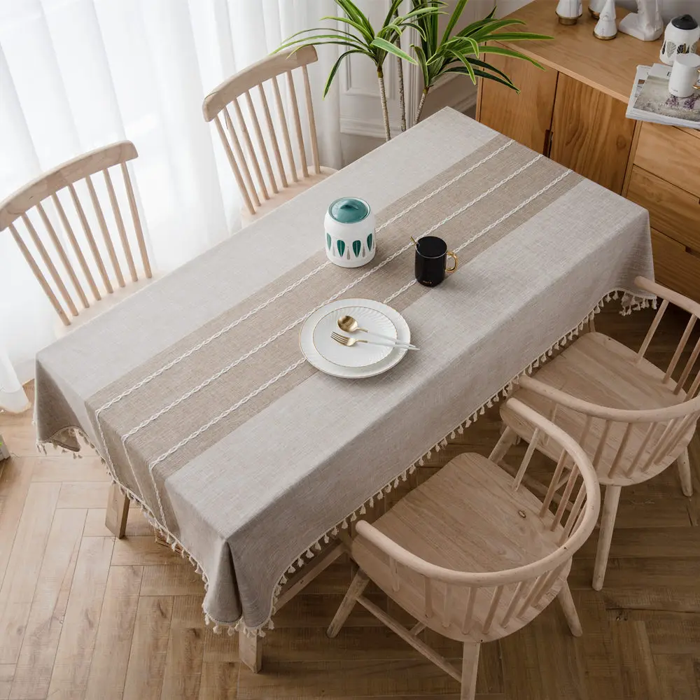 

Nordic Style Table Cloth Home Decorative Cotton Linen Tablecloth Rectangular Tea Restaurant Party Events Table Cover Cloth Decor