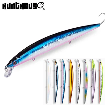 

Hunthouse fishing lure tide minnow 210mm/34g lure jerkbait long casting minnow SURF BAIT floating pesca steel stainless