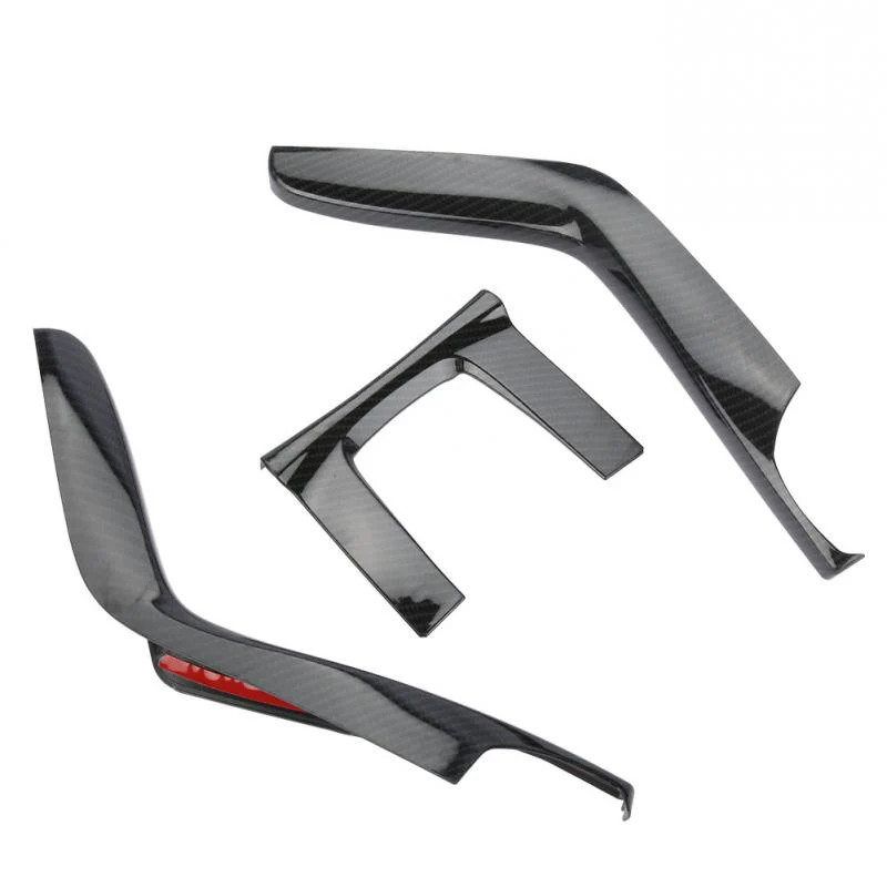 

3pcs/set ABS plastic Car Gear Side Decoration Cover Frame Trim carbon fiber black Decorative Frame For Honda Civic 2016 2017