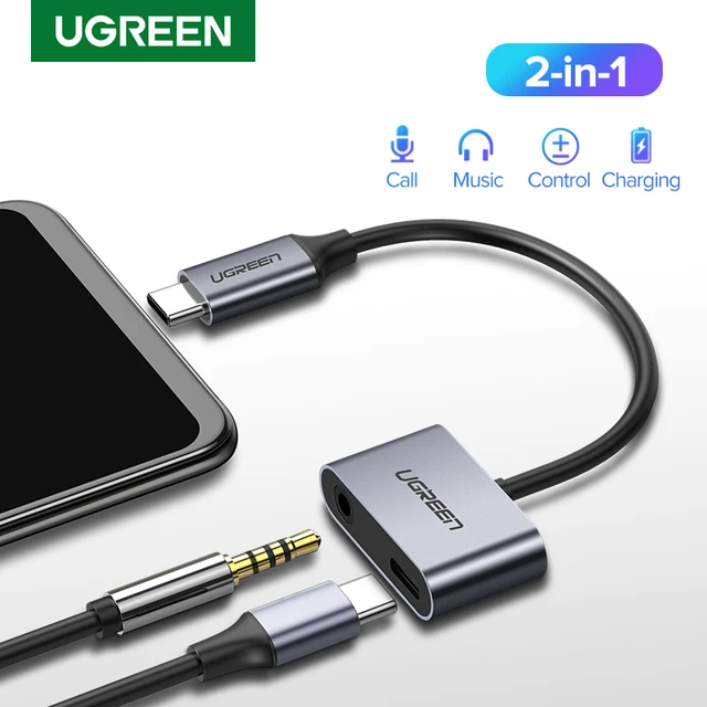 Ugreen-USB Type-C 3.5コネクター,huawei p30 mate 30 pro xiaomi mi 8 9用のAUX  3.5mmジャック付きアダプタ _ - AliExpress Mobile