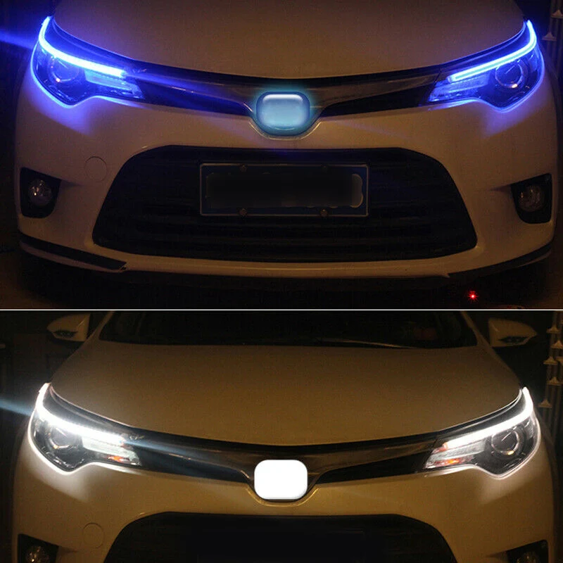 Автомобильная Поворотная сигнальная лента Авто 60 см гибкий светодиодный пульт дистанционного управления тонкий течёт в дневное время