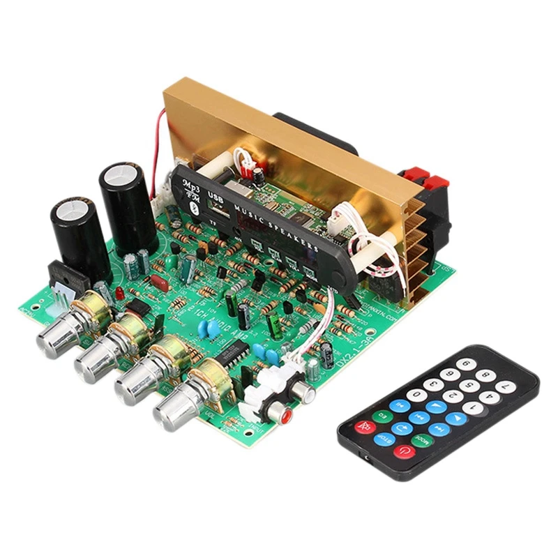 Плата усилителя Bluetooth 3X80W 2 1 каналов усилитель сабвуфера аудиоплата с Aux Fm TF