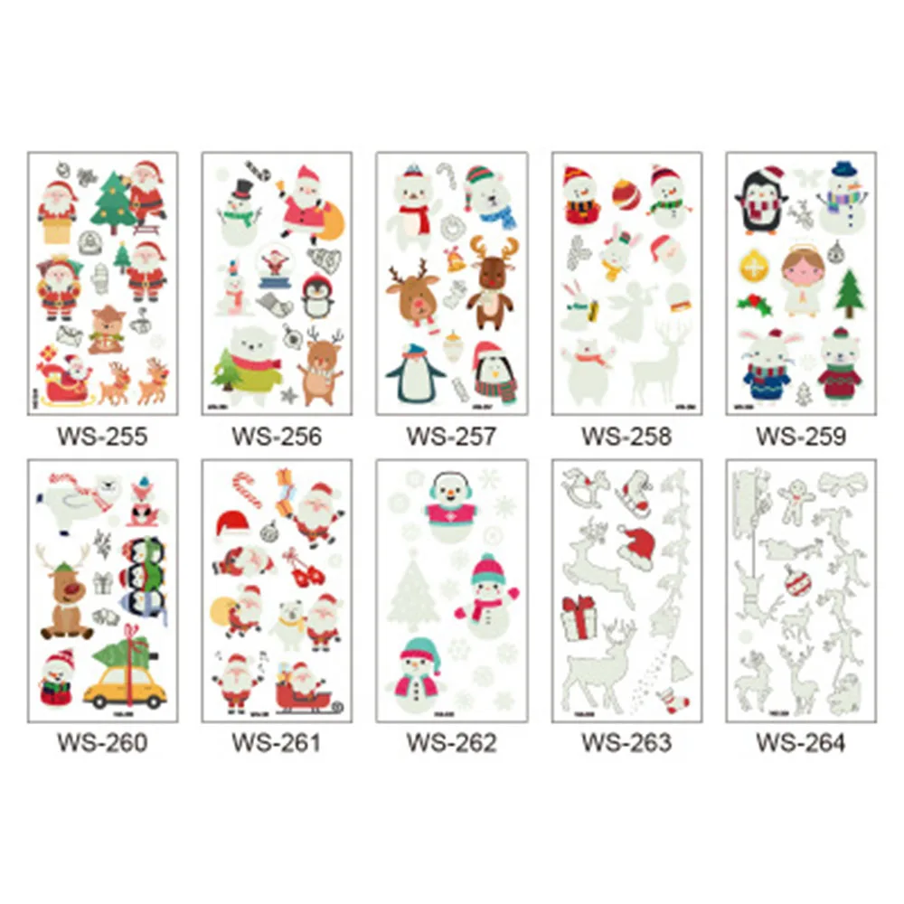 

New Waterproof Luminous Christmas Tattoo Stickers Original Cartoon Children's Tattoo Stickers Disposable Tattoo Stickers