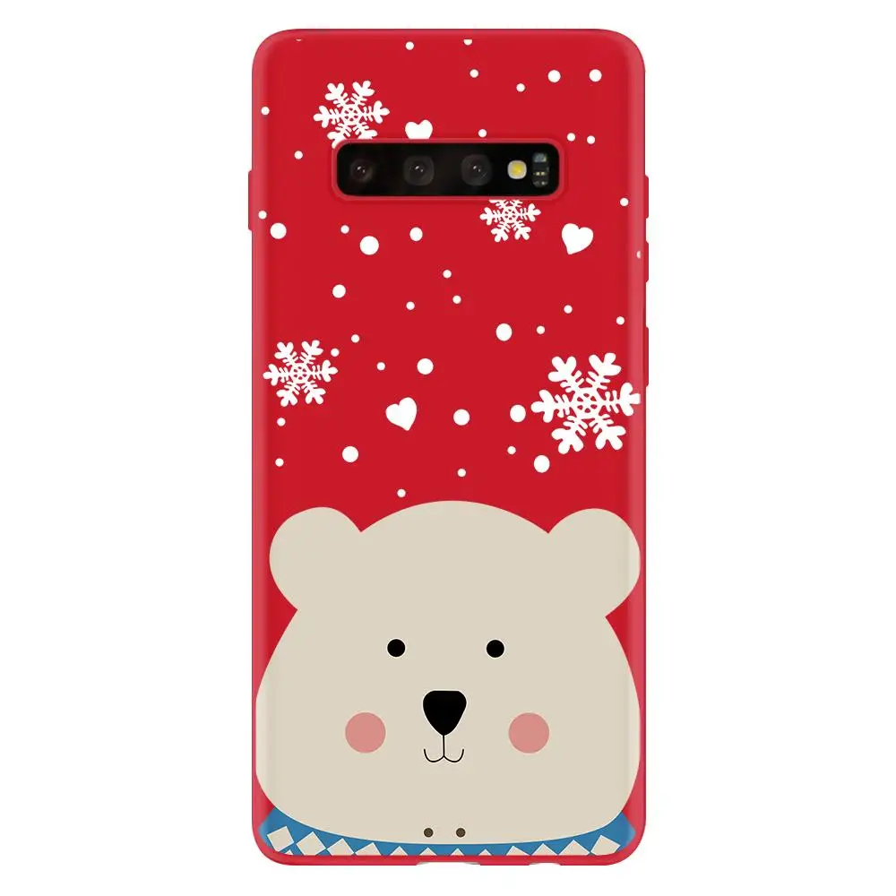 Рождество год мультяшный чехол для samsung Galaxy S10 S9 S8 S6 S7 Edge Plus S10e J5 J7 J4 J6 плюс задний Чехол из мягкого ТПУ - Цвет: sdhd1x4h