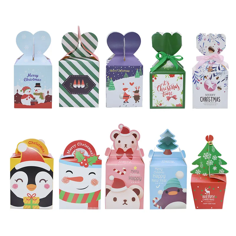 Christmas Candy Box Bell Christmas Tree Candy Apple Packing Box Christmas Eve Party Cookie Bag Gift Box Navidad Candy Box Decor