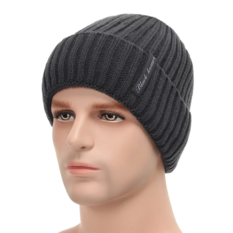 Grey Hat Мода набор трикотажной шапка и шарф, Флисовая подкладка шапка мужская зимняя удобные и мягкие шапка женская зимняя сплошной цвет теплая зимние шапки мужские балаклава женские,очень популярен у русского народа - Цвет: Grey Hat