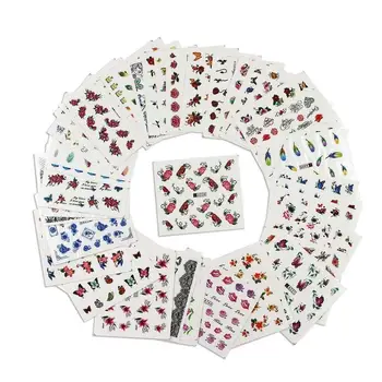 

50 Sheets New Arrival Comic Adhesive 3D Nail Sticker For Nails Art Sticker Designs Decals Tool Nail Art Decorations Foil Ca L9W7