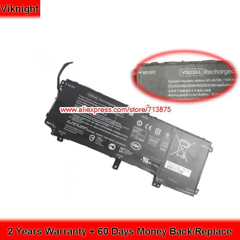 Genuine Vs03xl Hstnn-ub6y Bateria para hp Envy 15-as152nr 15-as004na 15t-as100 15-as020nr 15-as010ca 15-as005na 11.55v 52wh - Imagem 2