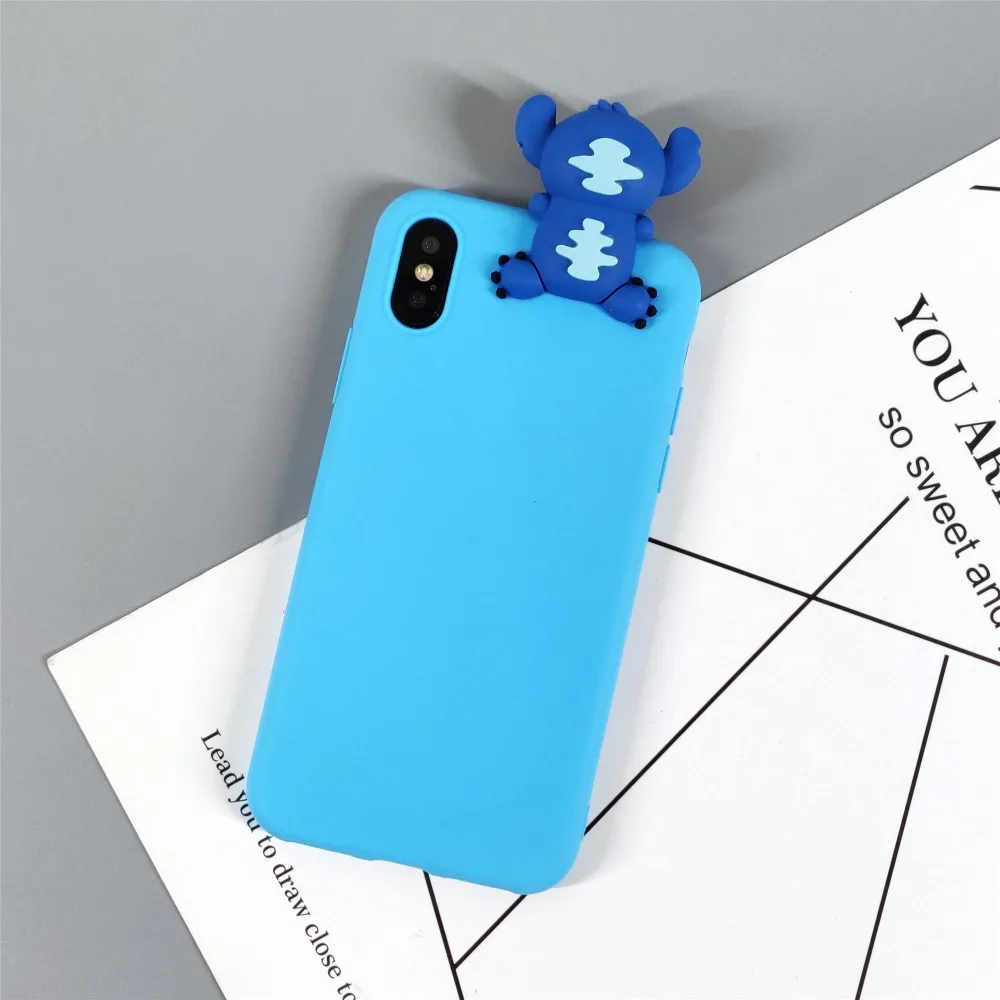 Мультфильм 3D маленький Стич куклы чехол для samsung Galaxy A70 A60 A50 A40 A30 A20 A10 M10 M20 M30 Карамельный цвет Мягкий ТПУ чехол для телефона