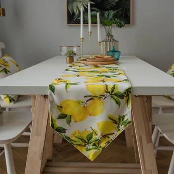 

Lemons Table Runner And Mats Decor Table Runner Christmas Wedding Table Runners Dining Room Restaurant Table Gadget