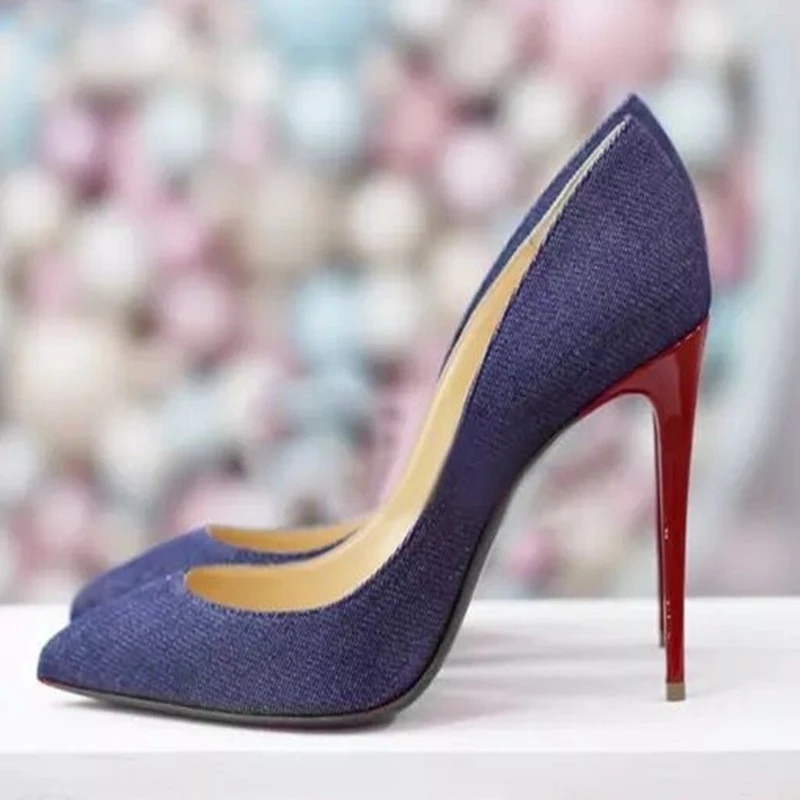 blue jean pumps