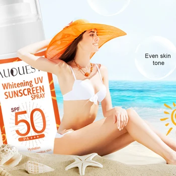 

AUQUEST UV Sunscreen Spray SPF50 Oil-free Spray Sunblock Moisturizing Waterproof Sun Protection for Beach & Sport 50ml