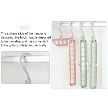 

3pcs Space Saving Hangers Multi-Functional 9 in 1 Magic Clothes Hangers Closet Organizer Foldable DEC889