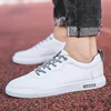 2021 Summer Autumn New Korean Style Men's Vulcanize Shoes Breathable Lace-up Shallow Flat PU Shoes Comfortable for Sport 6