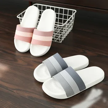 

Women's Indoor Slippers Home Hotel Bathroom Slippers Non-Slip Slides Summer House Shoes Couples Plus Size Pool Shoes @A23