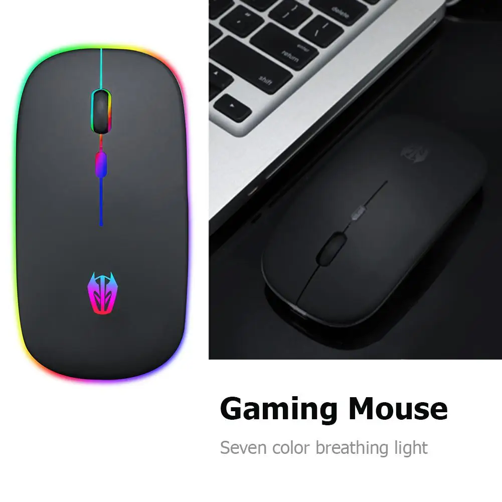 

Durable Mouse Multi-function Wear-resistant A5 Wireless Micro-USB Rechargeable Mouse Colorful Breathing Light Optical Mice
