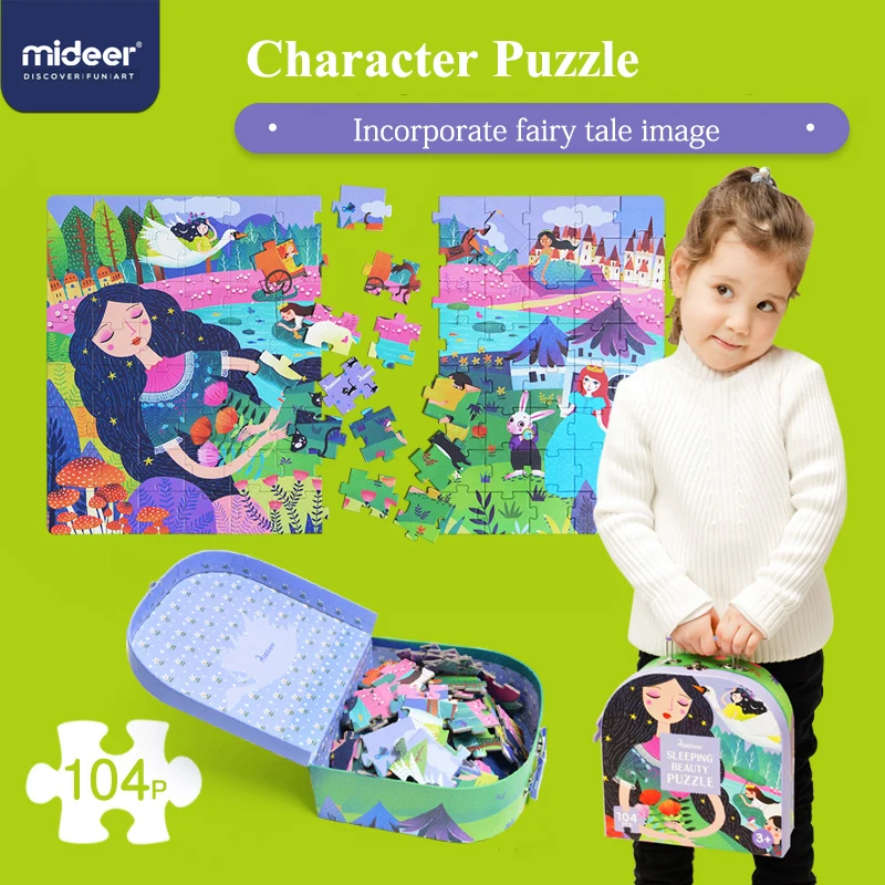 

Mideer Children Cognitive Puzzle Baby 104PCS Sleeping Beauty Puzzle Toy Gift Boxes 3-6 Years Old