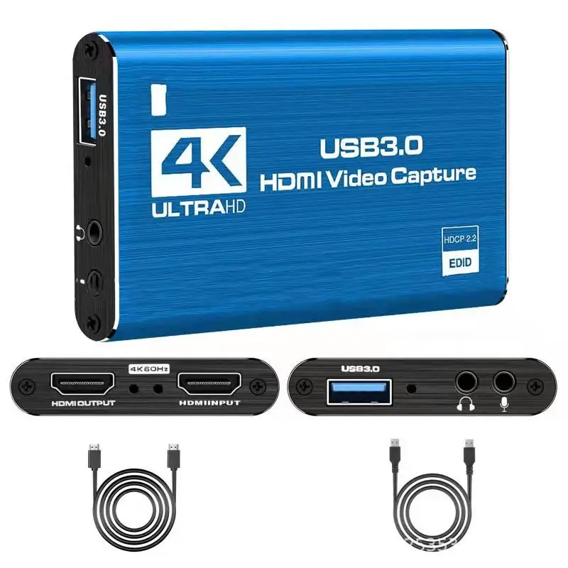 4K Video Capture Card 1080P 60fps HD Camera Recording Box HDMI