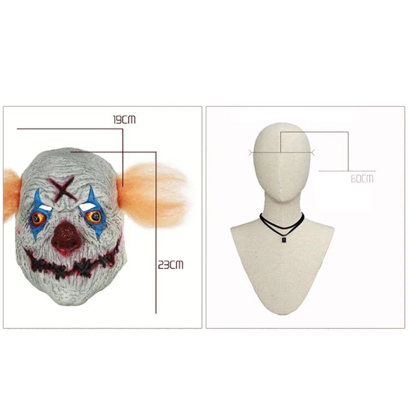 Horror Halloween Cosplay Costume Latex Masks Easter Carnival Masquerade Funny Party Decoration Props for Adult