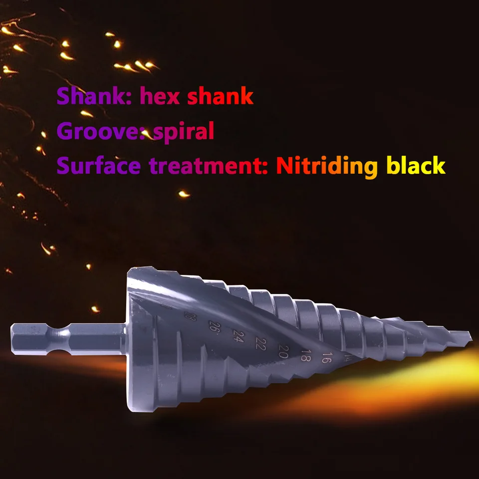 Step Drill Bit Saw Drill Bit Set Titanium 4-12 4-20 4-32mm Wood Metal Hole Cutter Cone Drills Drilling Tool 3 6 8mm Twist Drill - 1420 - View #4