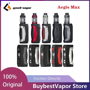 

Original Geekvape Aegis Max 100W 21700 Kit with 5ml Zeus Atomizer & Zeus Mesh Coil 100w MAX Output E-cig Vape Kit vs Drag X/Gen