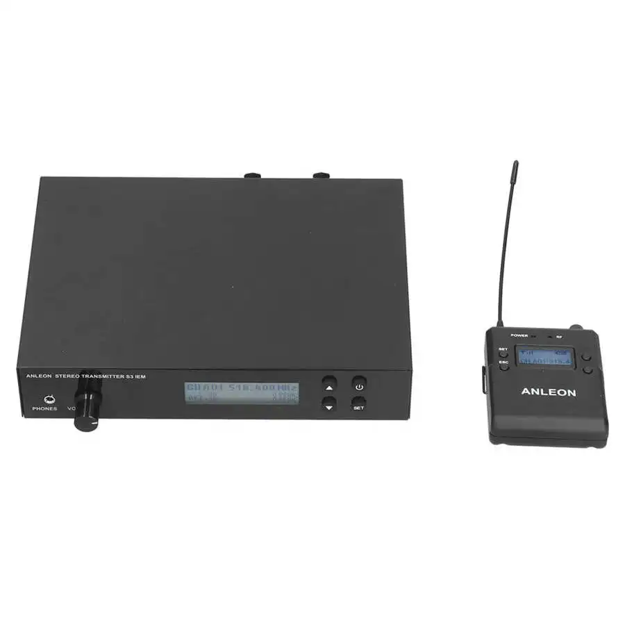 Original For ANLEON S3 IEM Stereo Wireless In-Ear Monitor System Ear Return System 518-554MHz 110-240V with 2 Receiver