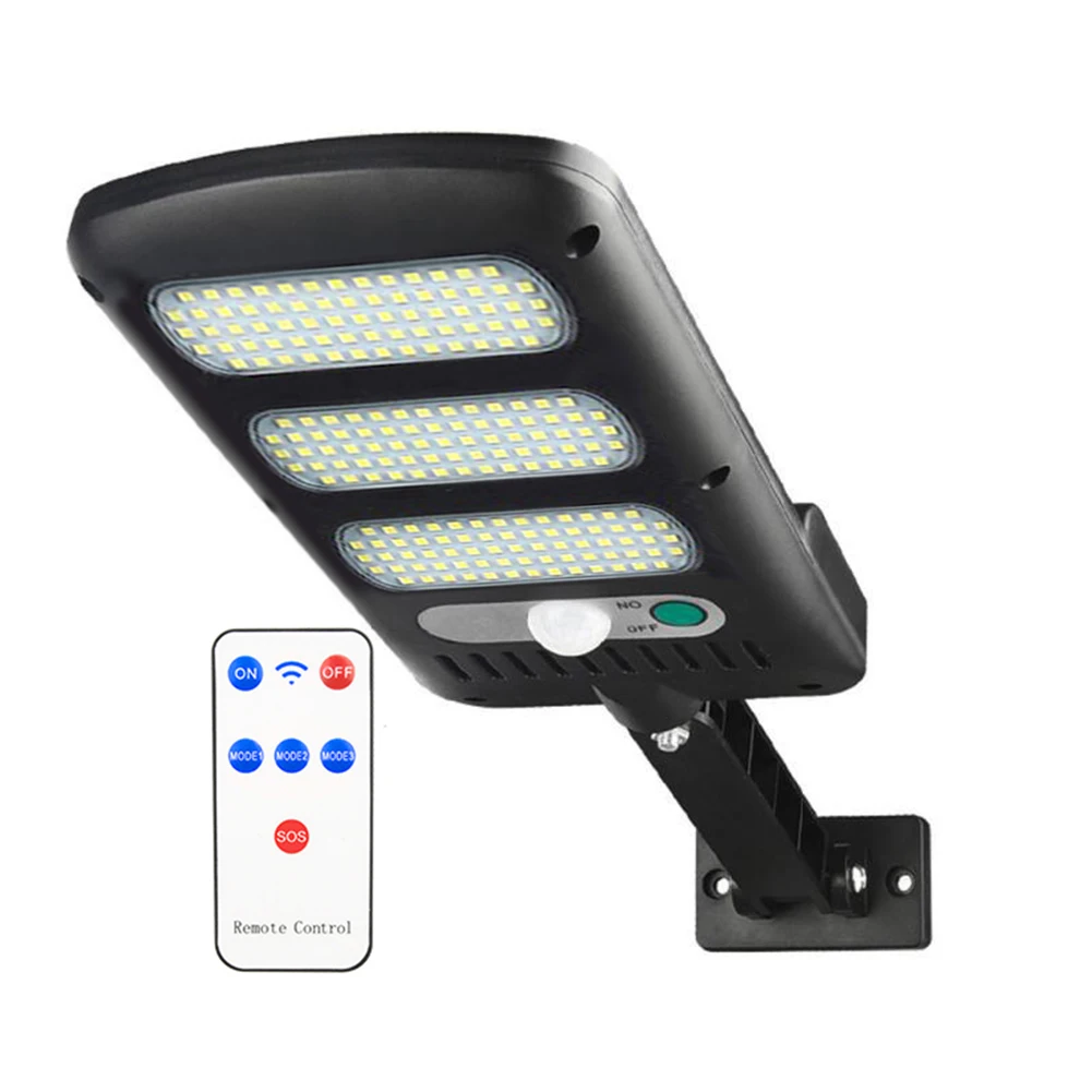 120LED Motion Sensor Solar Wall Light Remote Control Garden Yard Path