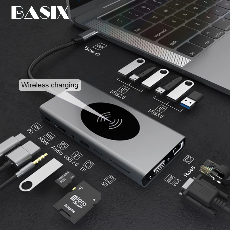 USB C HUB Type C to USB 3.0 HUB HDMI-compatible for MacBook Pro Huawei Mate 30 USB-C