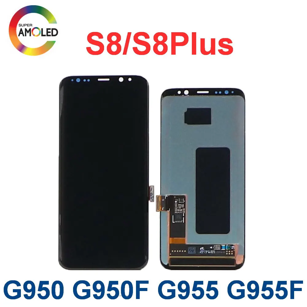 Оригинальный ЖК дисплей AMOLED S8 с небольшим красным ожогом тени для SAMSUNG Galaxy G950 G950F