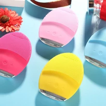 Высококачественная Очищающая щетка для лица, звуковая вибрация, очиститель для лица, силиконовая Глубокая очистка пор, электрическая Водонепроницаемая Массажная мягкая щетка