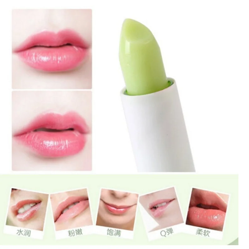 1PCS Aloe Vera Moisturizing Color Changing Lipstick Long Lasting Beauty Lip Stick Women's Fashion Lipstick