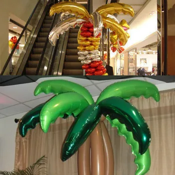 

Palm tree leaf foil balloons size 90cm, coconut tree leaf Home and garden wedding /store decorations party supplies 100pcs/lot