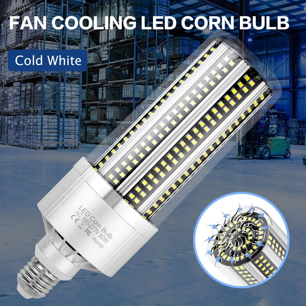 

E27 Led Lamp 220V LED Bulb 25W 35W 50W 80W 100W 120W 150W 200W E26 Corn Lamp E39 High Power Garage Light Warehouse Lighting 110V