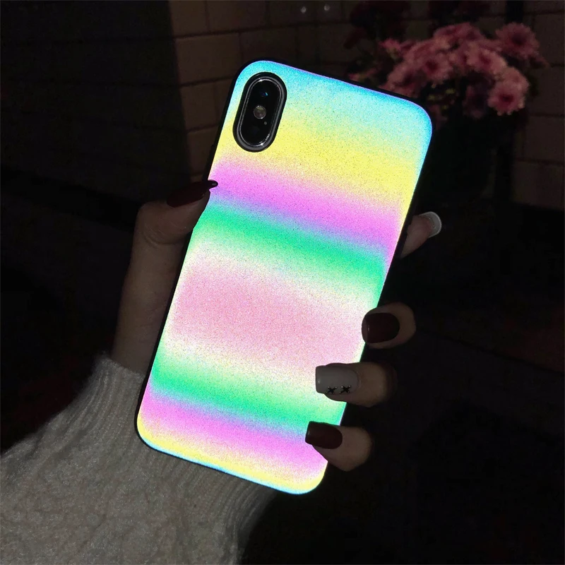 COOL Laser Rainbow Luminous Phone Case For iphone 11 Pro X XS Max XR Glitter Case for iphone 7 8 Plus SE 2020 Matte Cover Coque COOL Laser Rainbow Luminous Phone Case For iphone 11 Pro X XS Max XR Glitter Case for iphone 7 8 Plus SE 2020 Matte Cover Coque