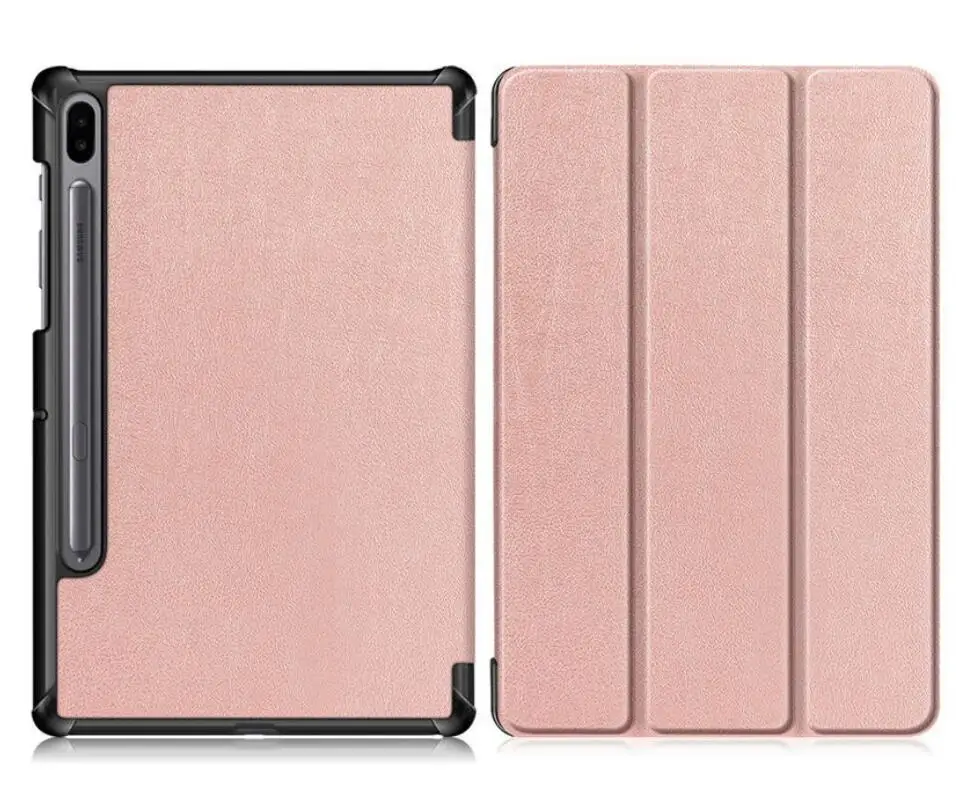 TAB S6 rose gold Ультратонкий чехол для Samsung Galaxy Tab S6 10,5 SM-T860 SM-T865 10," планшет смарт-чехол-подставка для Samsung Galaxy Tab S6 10,5 чехол - Color: TAB S6 rose gold