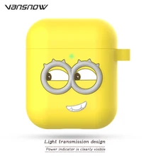 Чехол с миньонами для Airpods, силиконовый защитный чехол для AirPods, зарядная коробка с веревкой против потери, аксессуары для Airpods