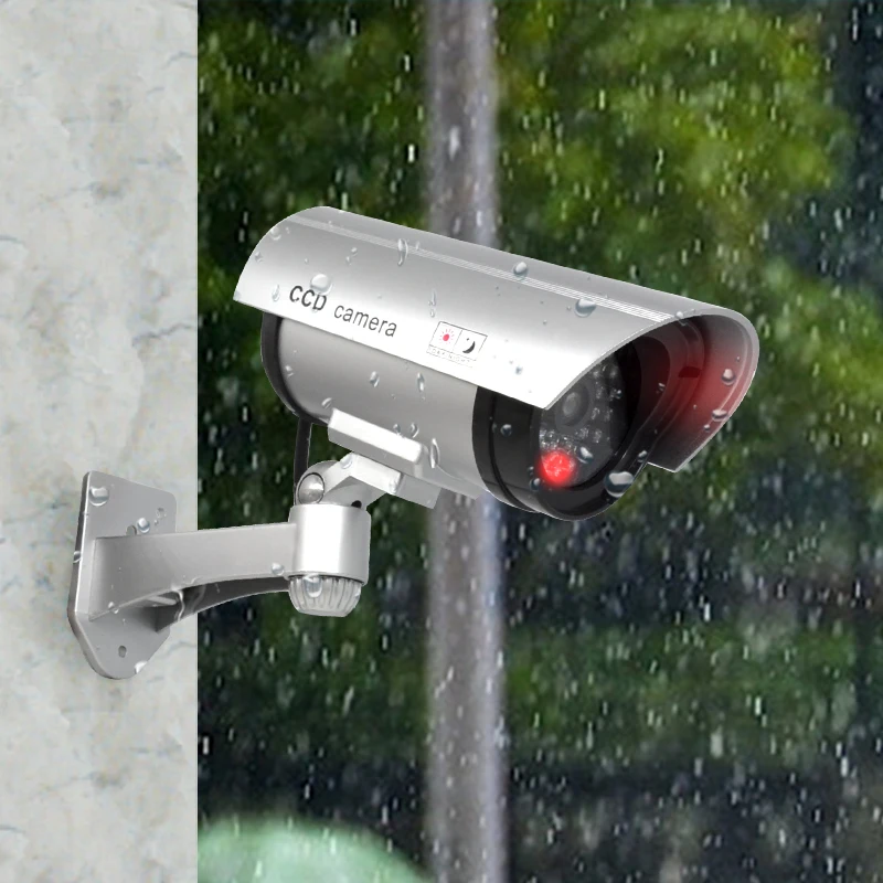 Fake Camera Dummy Waterproof Security CCTV Surveillance Camera With Led Light Outdoor Indoor Simulation Camera