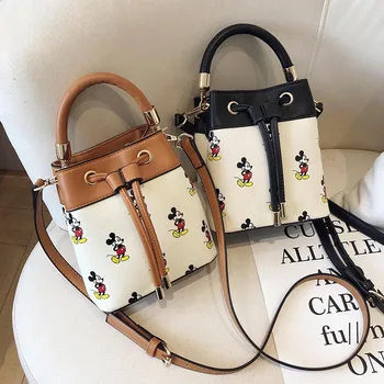 

Mickey Handbag Cute Ladies Shoulder Crossbody Bags For Women 2020 High Quality Female Small Bucket Bag Fashion Canvas Totes