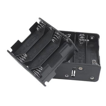 

2pcs 8 x AA 2-Side Battery Case Holder Box w 12V Snap Connector