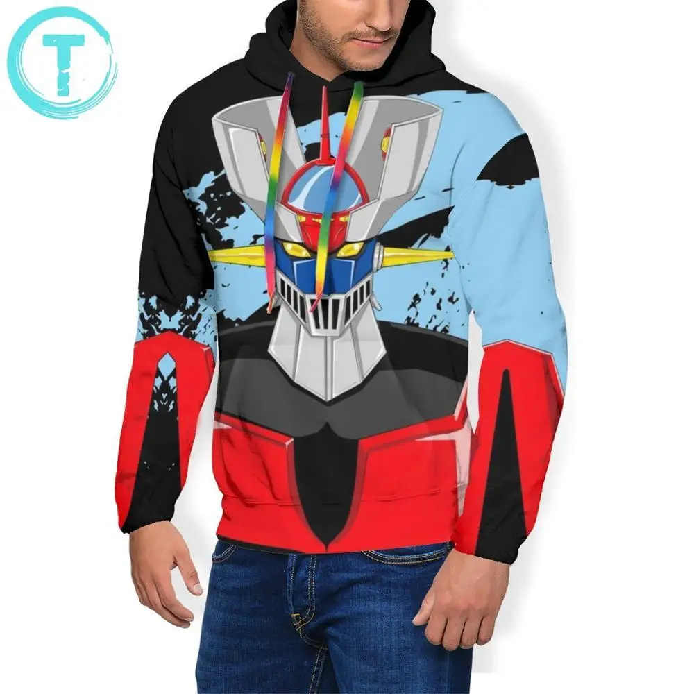 Толстовка Mazinger Z толстовки большого размера черный пуловер свободного покроя
