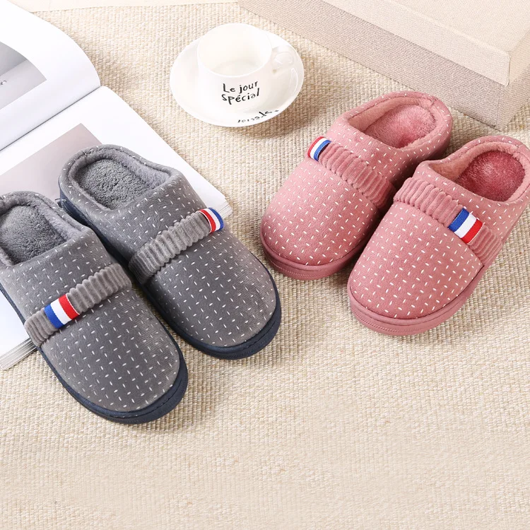 

2019 Want to Foot King with Half a Pack of Thick Warm Molding Family Pack Couples Cotton Slippers Winter Home New Style