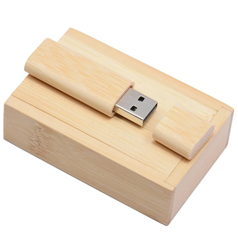 POWERONE(более 10 шт бесплатный логотип) деревянные USB флеш-накопители, флешки+ коробка, флешки 4 ГБ 8 ГБ 16 ГБ 32 ГБ 64 ГБ - Цвет: Bamboo