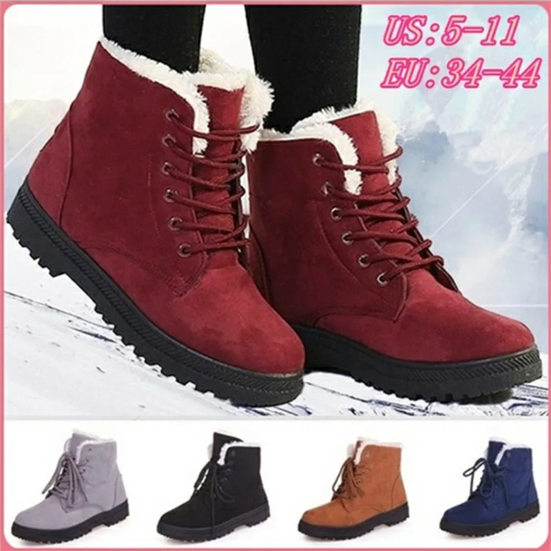 Women Boots Plus Size 44 Snow Boot For Women Winter Shoes Heels Winter
Boots Ankle Botas Mujer Warm Plush Insole Shoes Woman