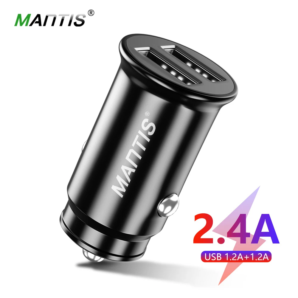 5V 2.4A MANTIS USB Автомобильное зарядное устройство 4.8A Мини Автомобильный Адаптер зарядного устройства для телефона в автомобиле для samsung S10 Plus Xiaomi Redmi Note 7 iPhone 11 XR XS 8 - Тип штекера: 5V 2.4A