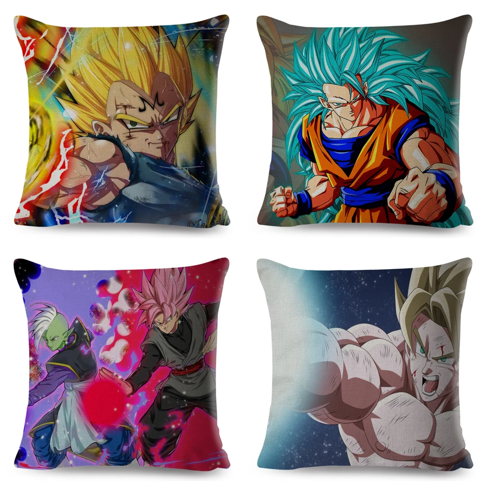 Супер Dragon Ball-Z подушка для дивана домашний белье размером 45*45 см Декор японский мультфильм Аниме сын Goku vegeta Наволочка Чехол для подушки
