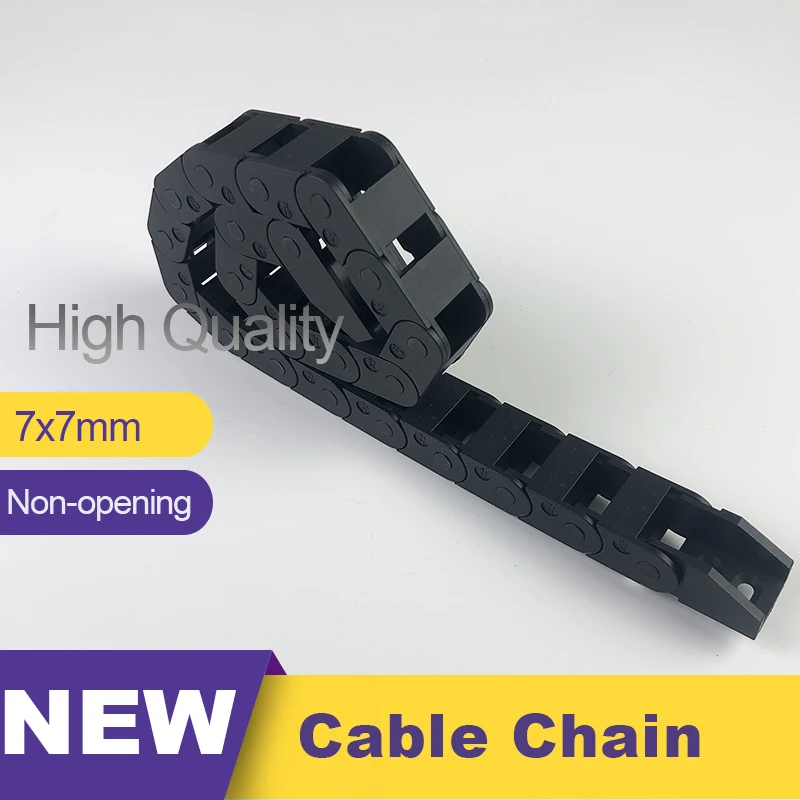 1 Meter Cable Chains 7x7 mm Bridge Type 7mm Inner Height Non-Opening Nylon Mochine Towline Plastic Cable Chain Drag Chain