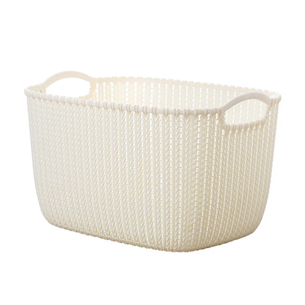 Pp Storage Basket 29.5*22.5*16.5cm Large Volume Cosmetics Space Saver Home Sundries Basket Excellent 3 Color Table